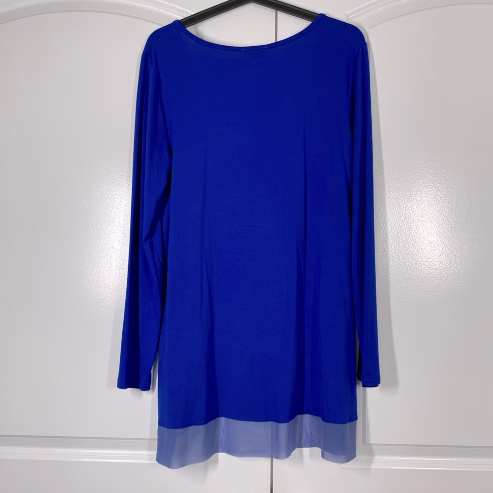 Cupio Royal Blue Viscose Top Tunic Size M NWT - Picture 8 of 10